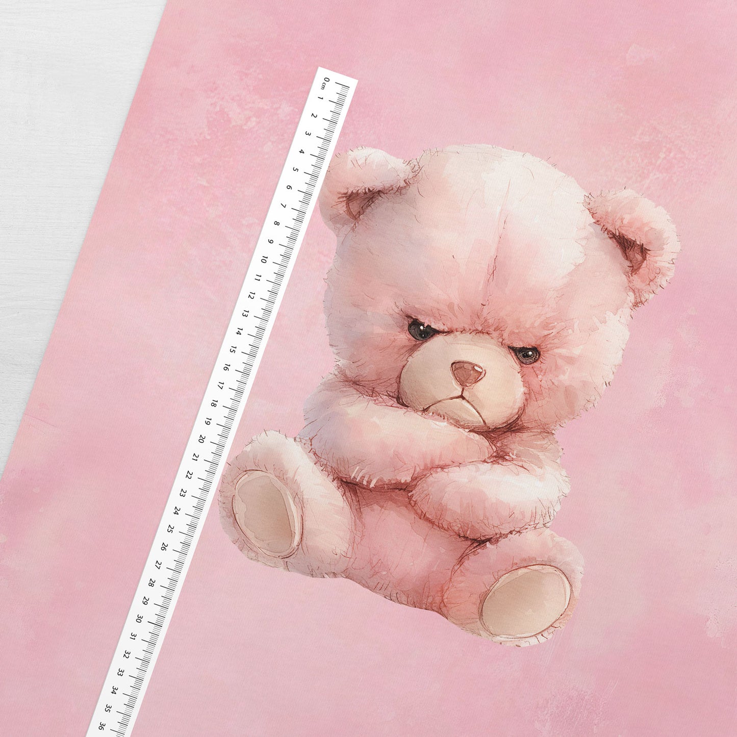 Panneau en jersey bouclette - motif rose 250 g/m²