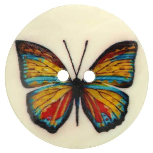 Gliemežvāku pogas 22.5 mm - taurenītis