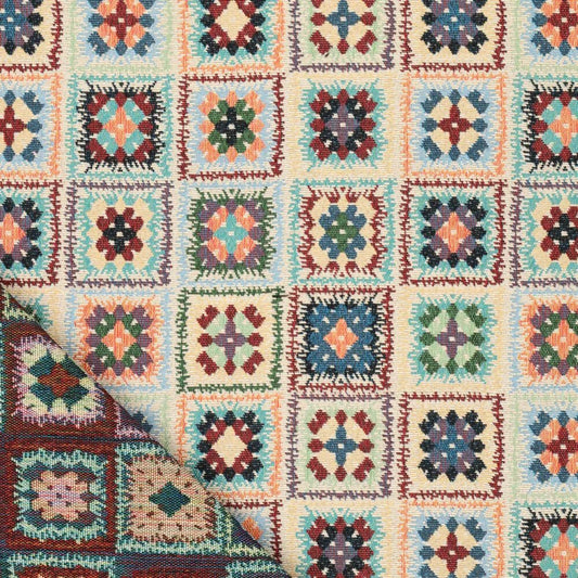 Image of tapestry - crocheted squares 300 g/m² – available at Šarlotes audumi