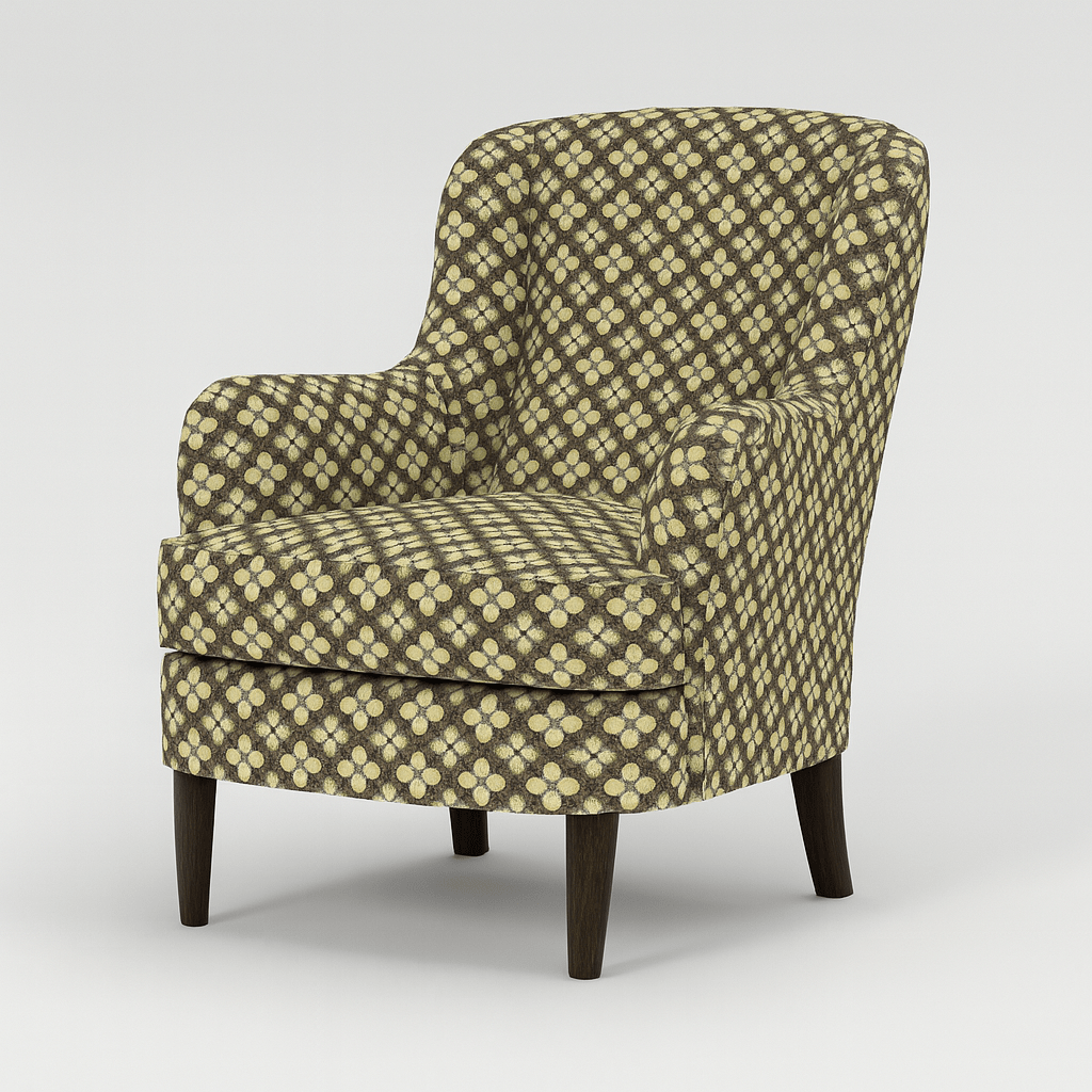 Gobelēns - zaļš ziedu raksts 260 g/m²