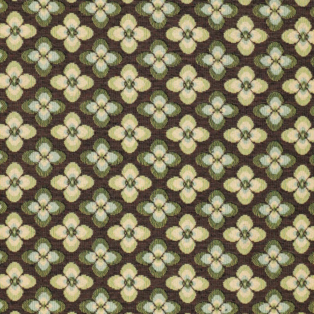 Gobelēns - zaļš ziedu raksts 260 g/m²