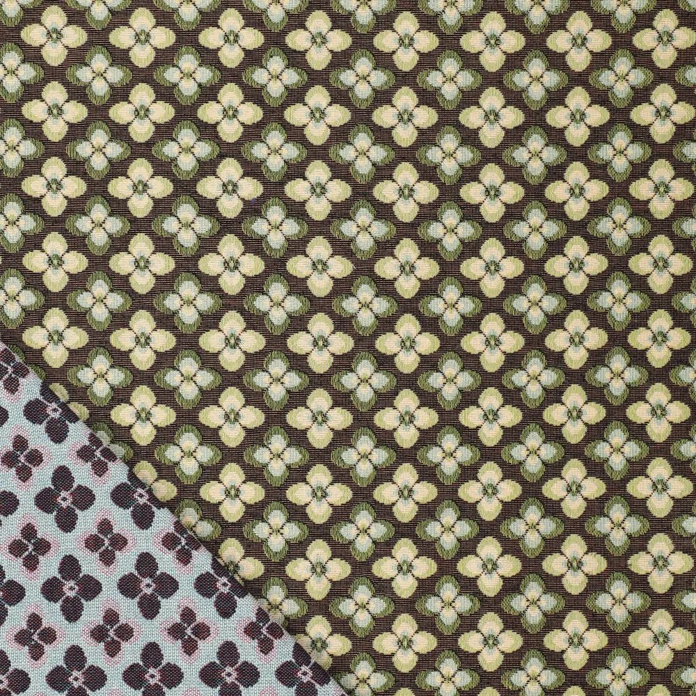 Gobelēns - zaļš ziedu raksts 260 g/m²