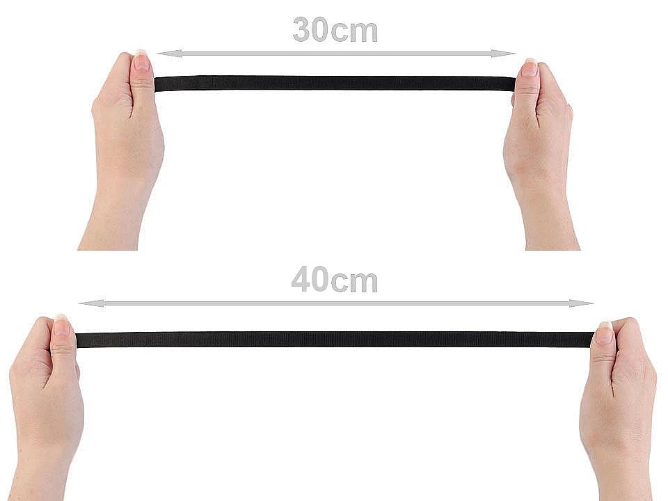 Gumija veļai 12 mm - melna