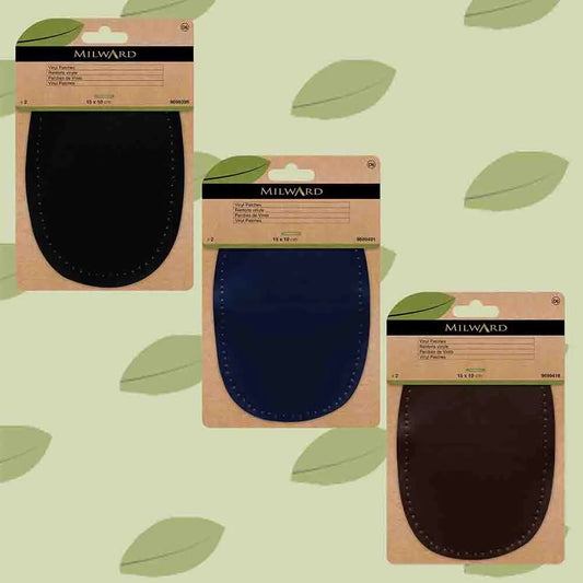 Ielāpi apģērbam mākslīgās ādas Milward 10x15cm - tumši zils