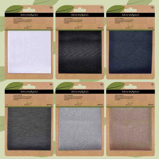 Ielāps apģērbam uzgludināmais Milward 24x9cm - tumši pelēka