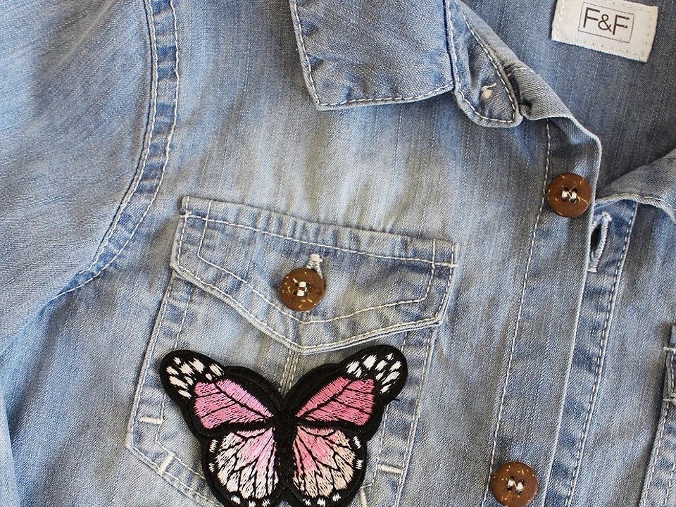 Ielāps uzgludināms Tauriņš | 4,8 × 7 cm | dažādi toņi