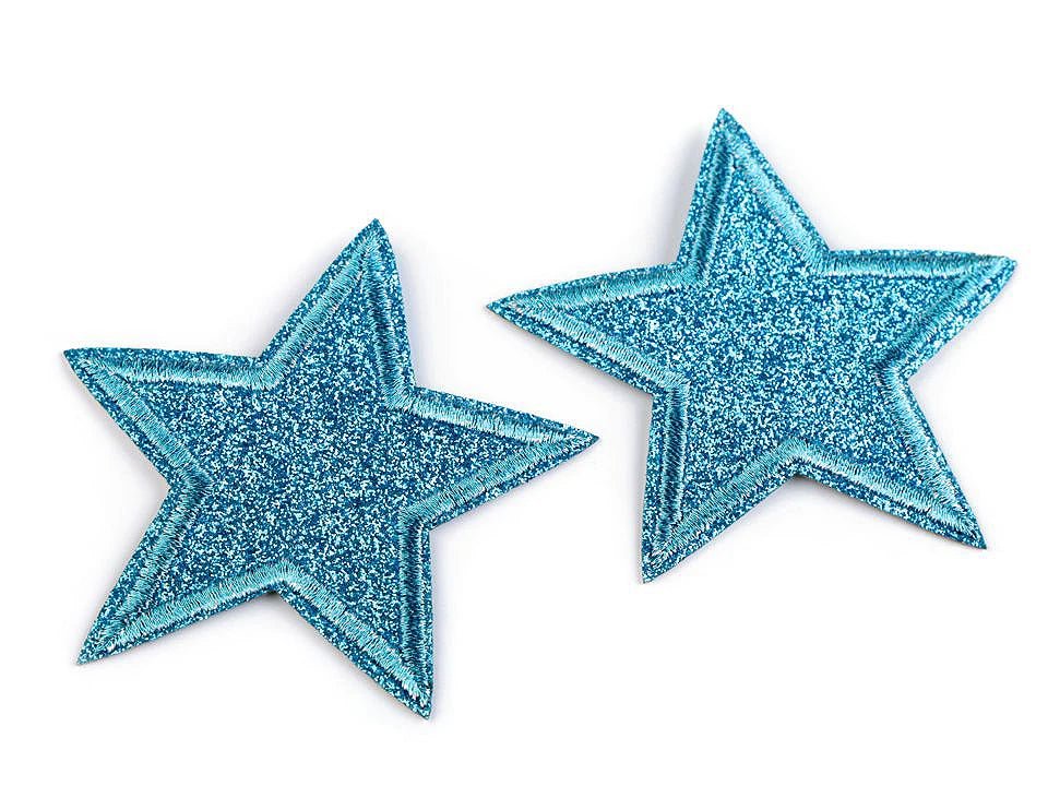 Attēls ar Ielāps uzgludināms zvaigznes| 2 gab. 65 - 70 mm | dažādi toņi – pieejams Šarlotes audumi