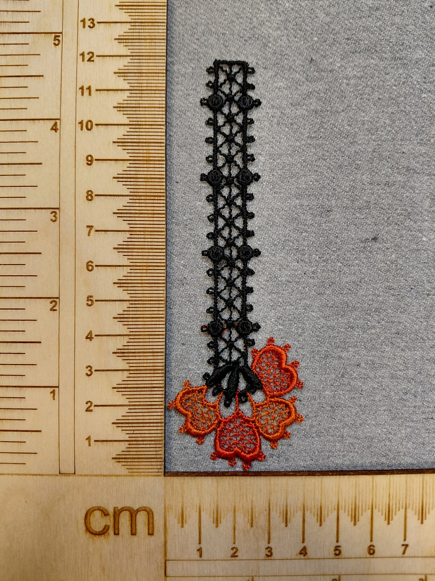 Image with patch/embroidery 12 x 4 cm – available at Šarlotes audumi