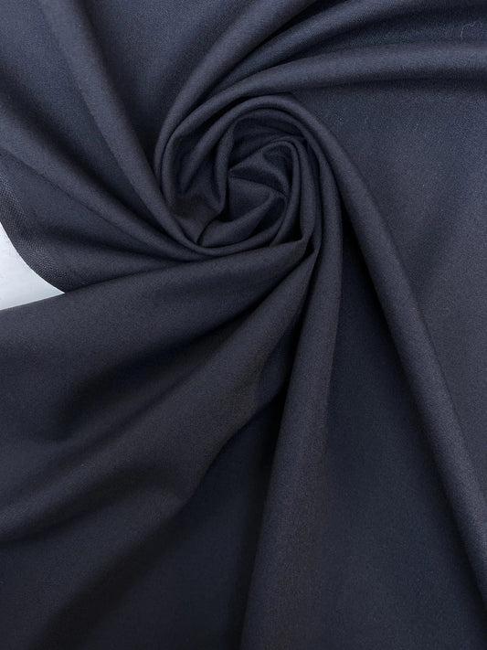 Itālijas kleitu un blūžu audums | 57% vilna | 43% poliesters | 155 g/m² | 147 cm | Tumši zils