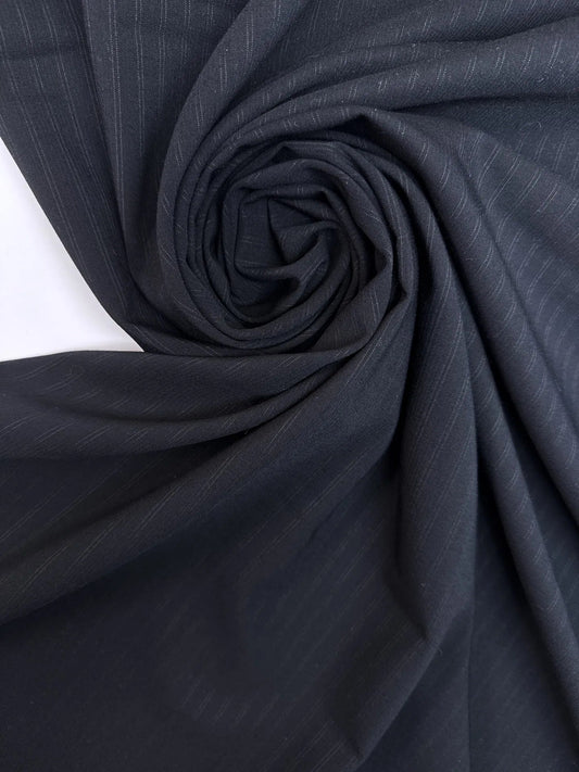 Itālijas vilnas audums | 100% vilna | 180 g/m² | 152 cm | Svītrains tumši zils