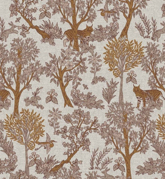 Attēls ar Kanvas audums - lūsis mežā 200 g/m² – pieejams Šarlotes audumi