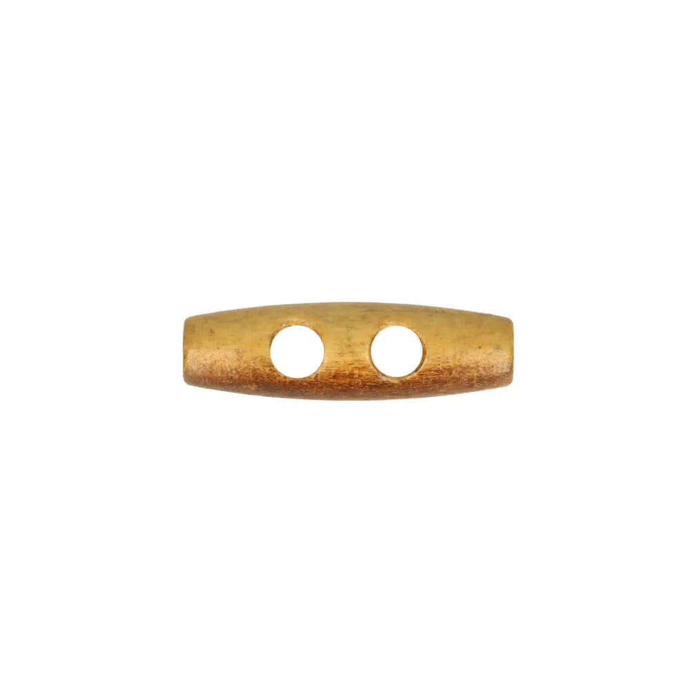 Vaizdas su medine užsegimo sagtele (toggle), ruda, 50 mm – prieinama Šarlotės audiniai