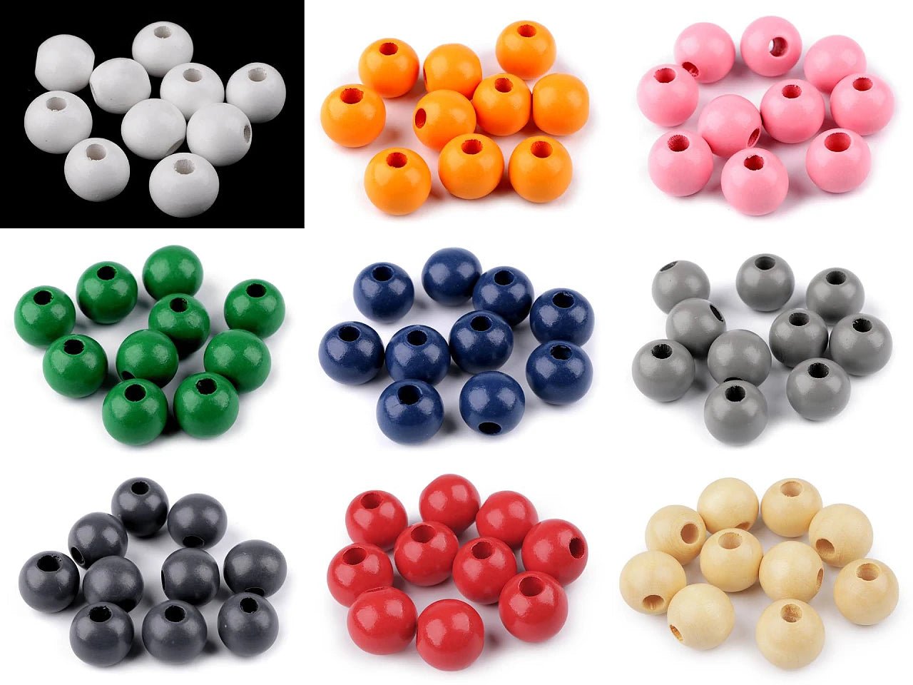 Koka pērlītes Ø 25 m 10 gab.| dažādu toņu