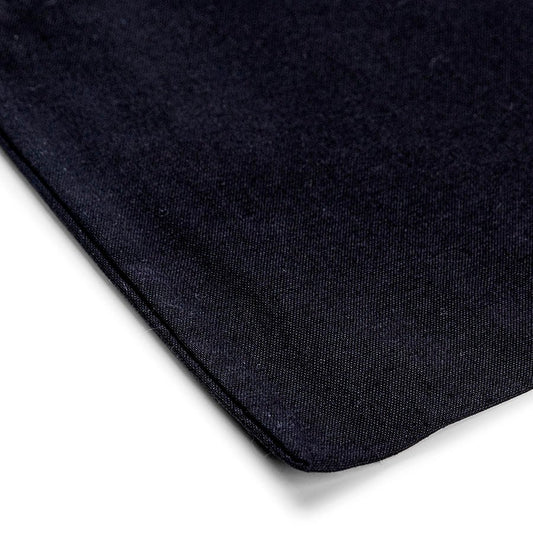 Attēls ar Kokvilnas auduma maisiņš 38 x 42 cm 140 g/m² ar garajiem rokturiem - melns – pieejams Šarlotes audumi