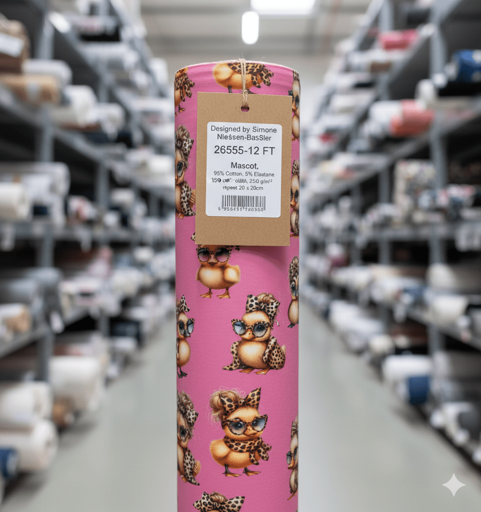 Attēls ar Kokvilnas cilpiņtrikotāža ar siltinājumu - Modes cālīši 250 g/m² – pieejams Šarlotes audumi