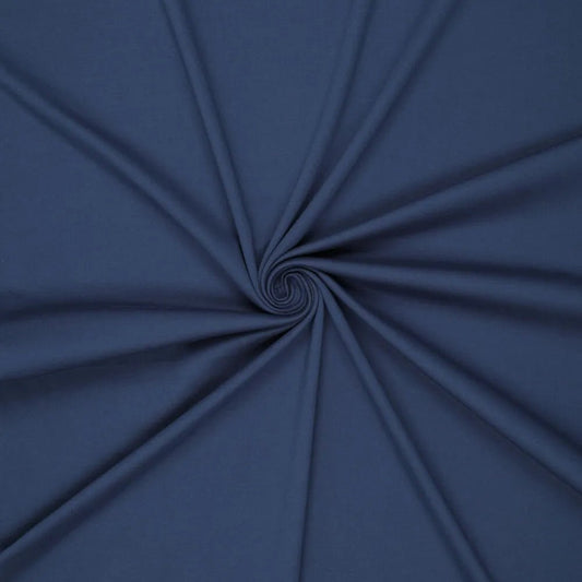 Attēls ar Kokvilnas cilpiņtrikotāža - dūmakains džinsu tonis 235 g/m² – pieejams Šarlotes audumi