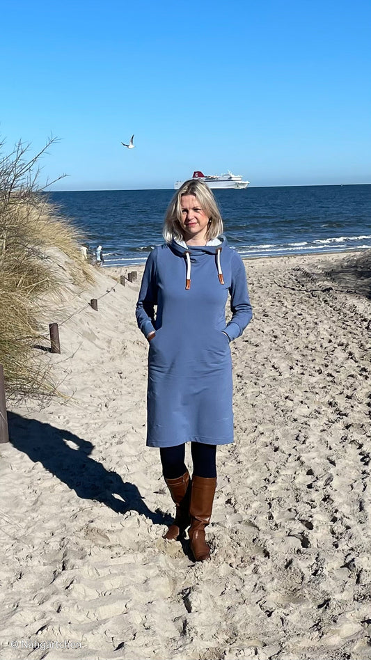 Kokvilnas cilpiņtrikotāža - indigo 235 g/m² (GOTS sertif.)