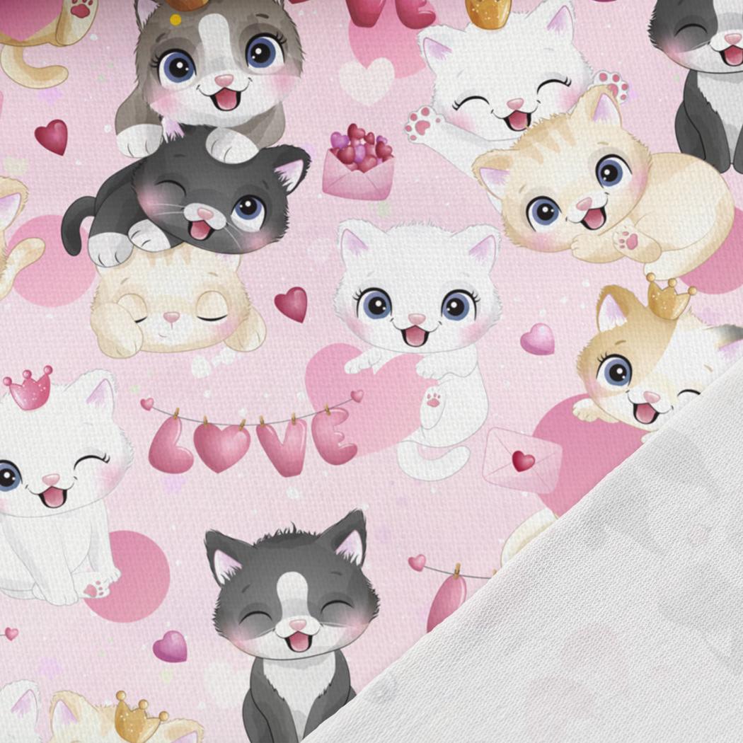 Kokvilnas cilpiņtrikotāža - kaķīši 250 g/m²