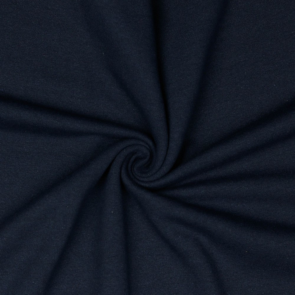 Kokvilnas cilpiņtrikotāža no pārstrādātas kokvilnas♻️ - tumši zila 235 g/m²