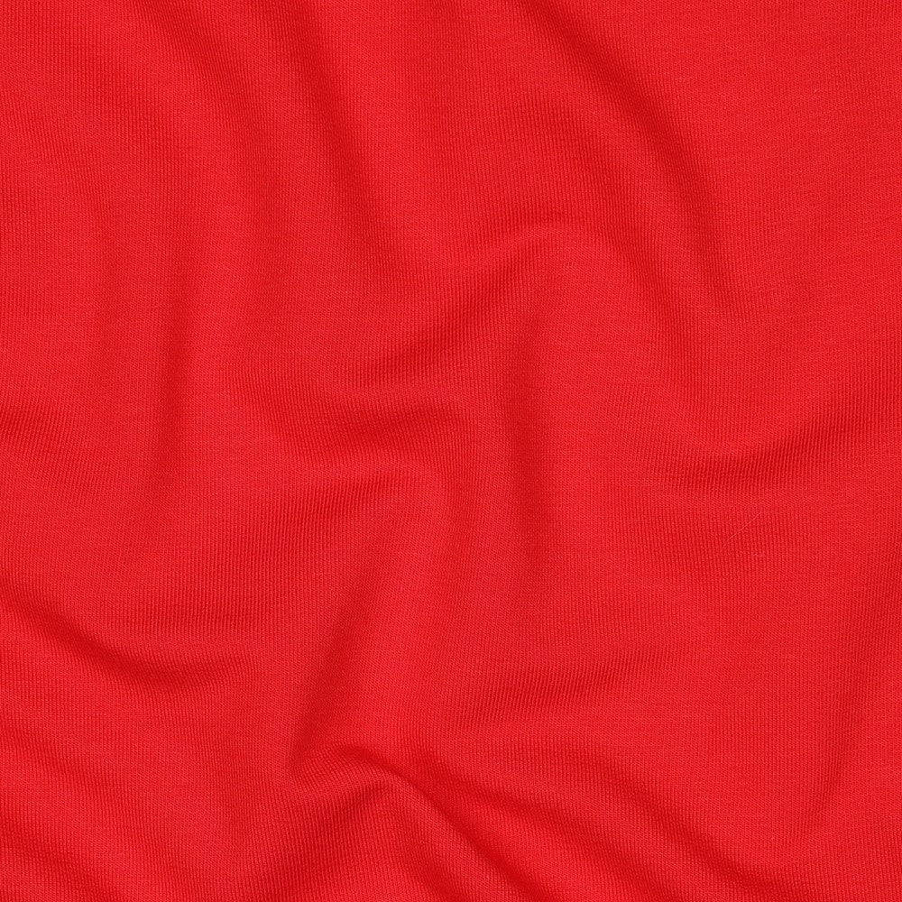 Kokvilnas cilpiņtrikotāža - sarkana 235 g/m² (GOTS sertif.)