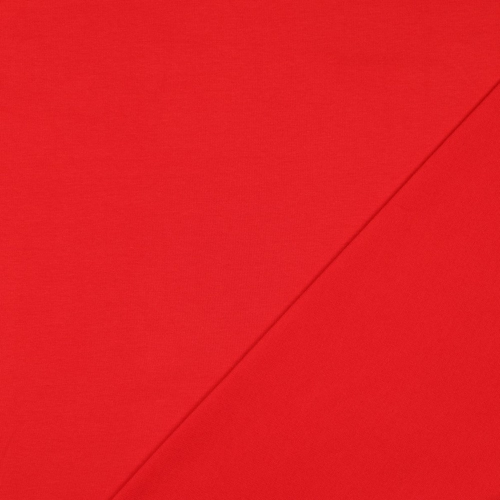 Kokvilnas cilpiņtrikotāža - sarkana 235 g/m² (GOTS sertif.)