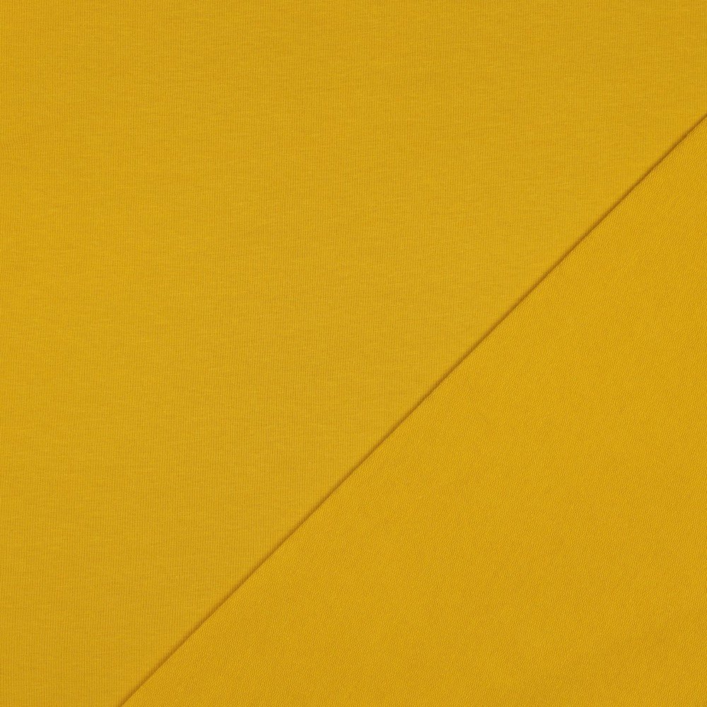 Kokvilnas cilpiņtrikotāža - sinepju 235 g/m² (GOTS sertif.)