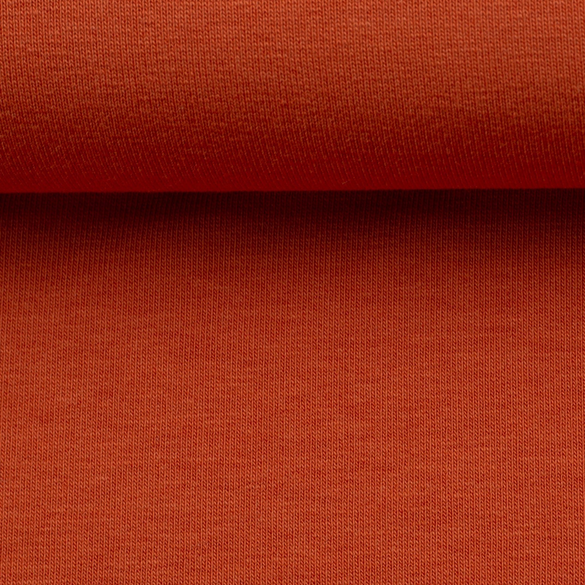 Kokvilnas cilpiņtrikotāža - terakota 240 g/m²