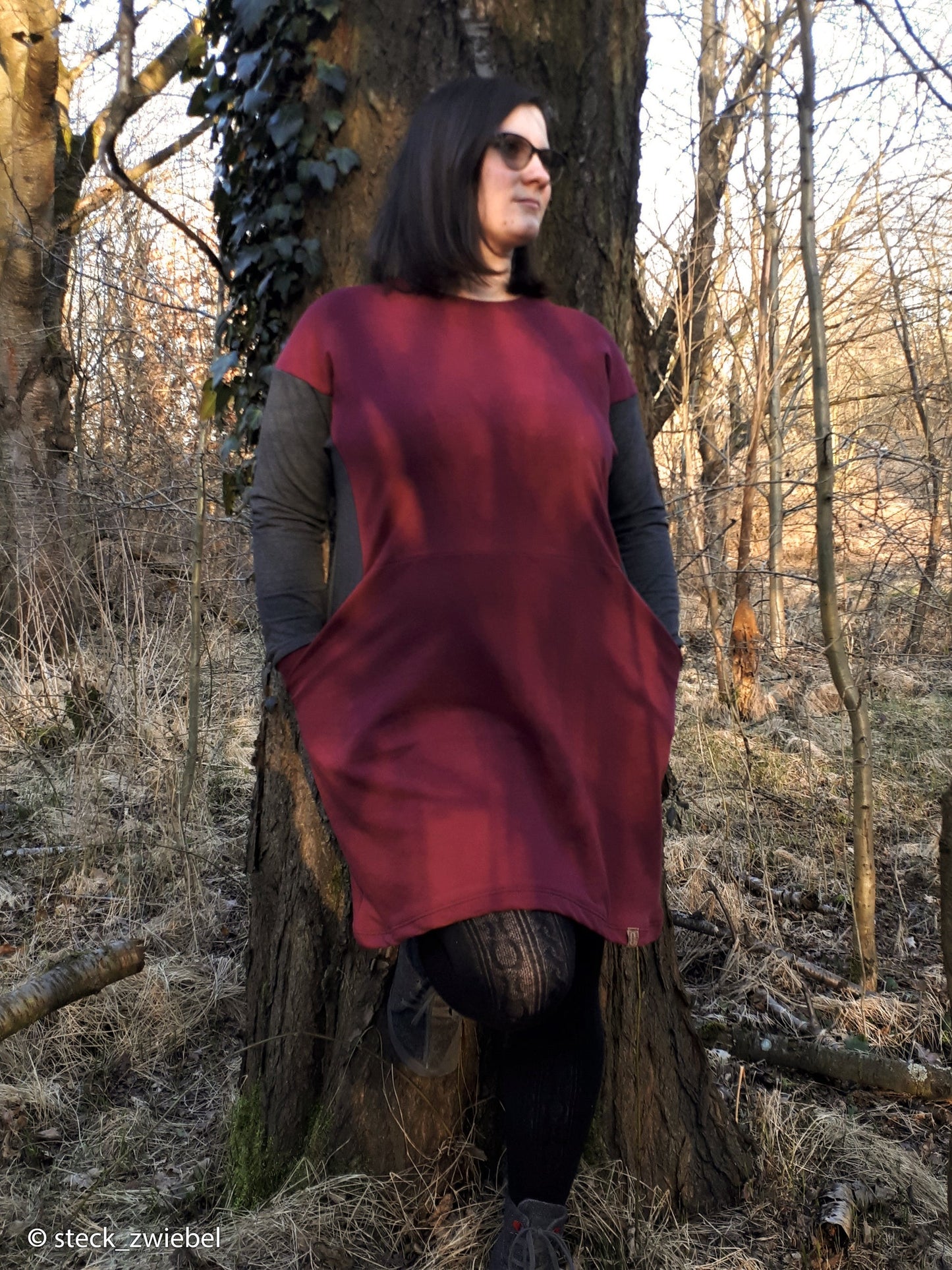 Kokvilnas cilpiņtrikotāža - tumši sarkana 235 g/m² (GOTS sertif.)