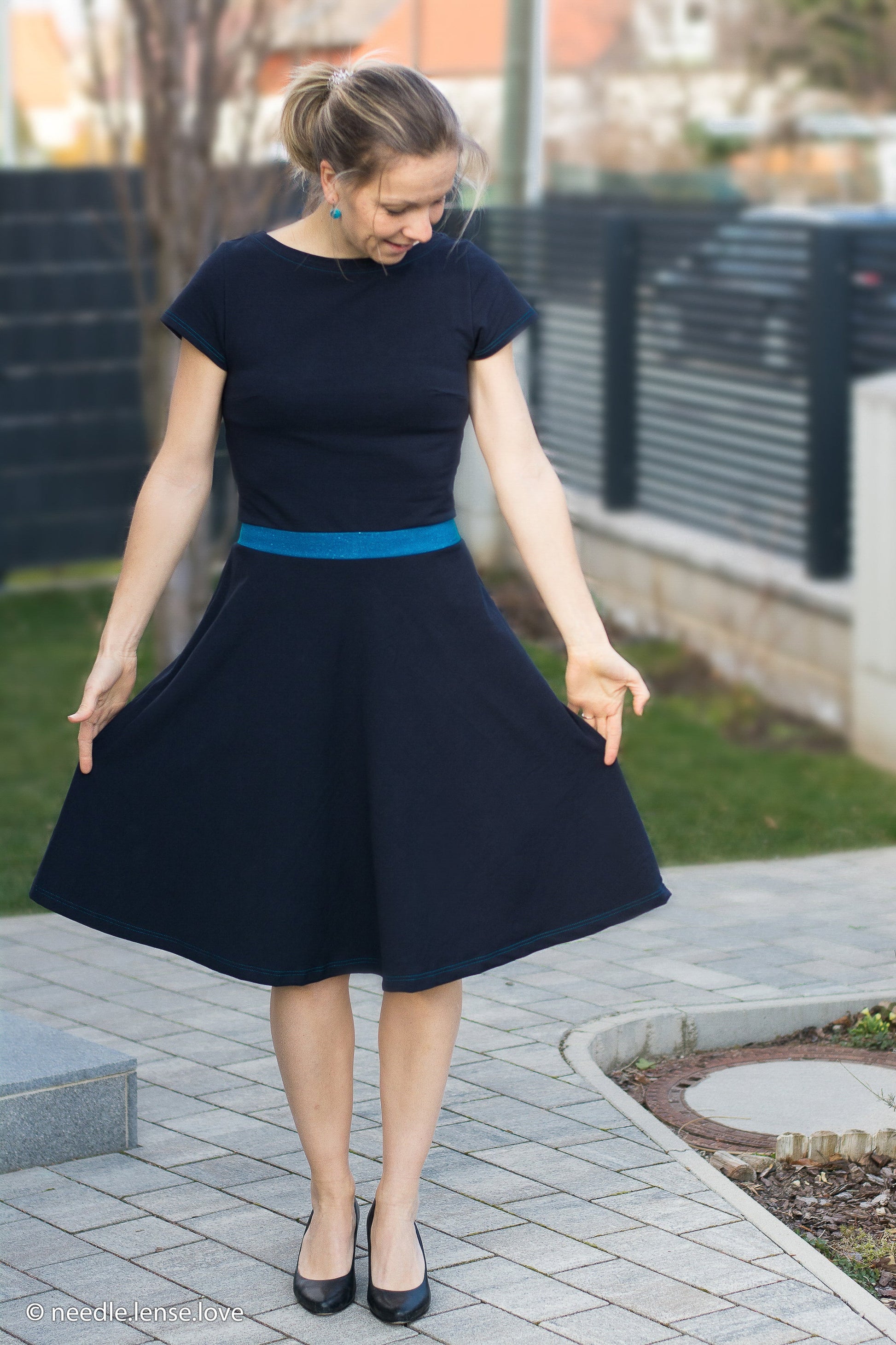 Kokvilnas cilpiņtrikotāža - tumši zila 235 g/m² (GOTS sertif.)