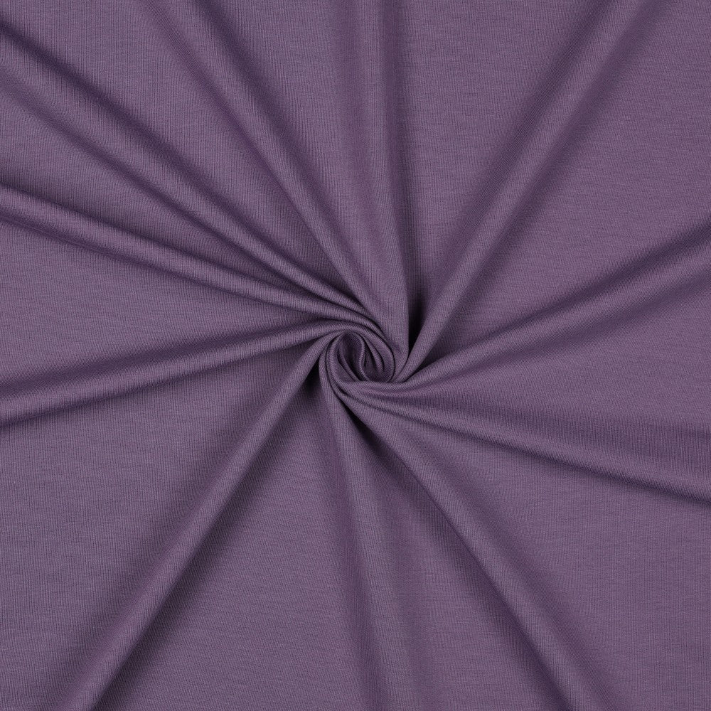 Kokvilnas cilpiņtrikotāža - tumšo vīnogu tonis 235 g/m² (GOTS sertif.)