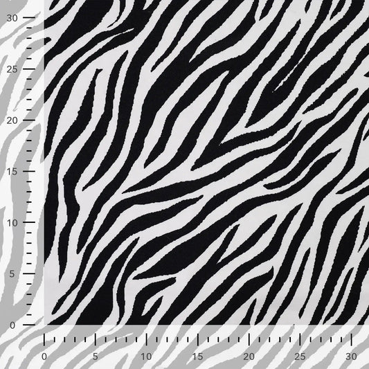 Attēls ar Kokvilnas cilpiņtrikotāža - zebra 230 g/m² – pieejams Šarlotes audumi