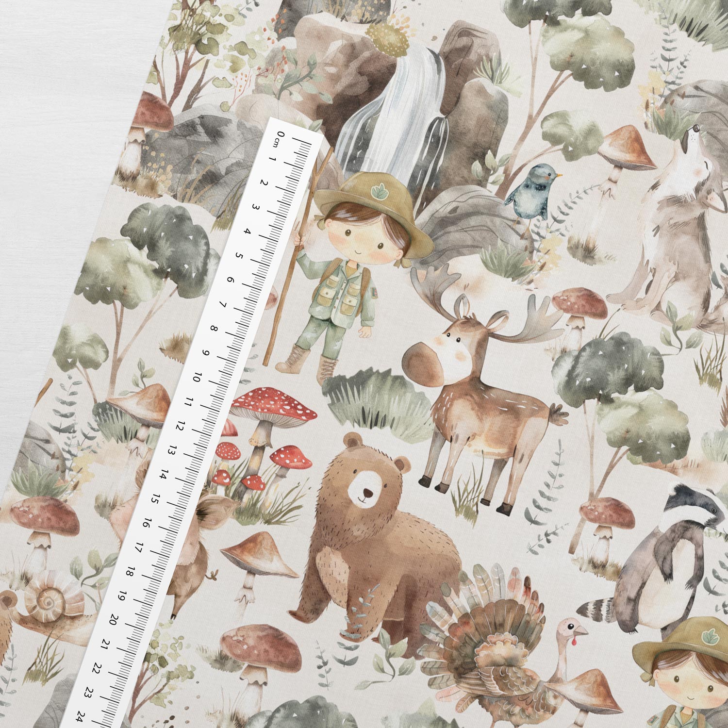 Kokvilnas cilpiņtrikotāža - zvēri 250 g/m²