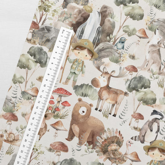 Kokvilnas cilpiņtrikotāža - zvēri 250 g/m²