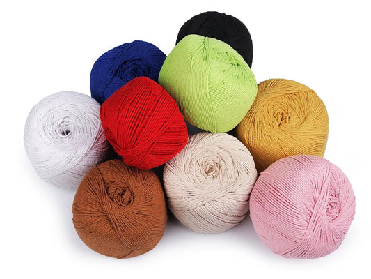 Attēls ar Kokvilnas makramē(macrame) aukla 2–2,5 mm|dažādu toņu – pieejams Šarlotes audumi