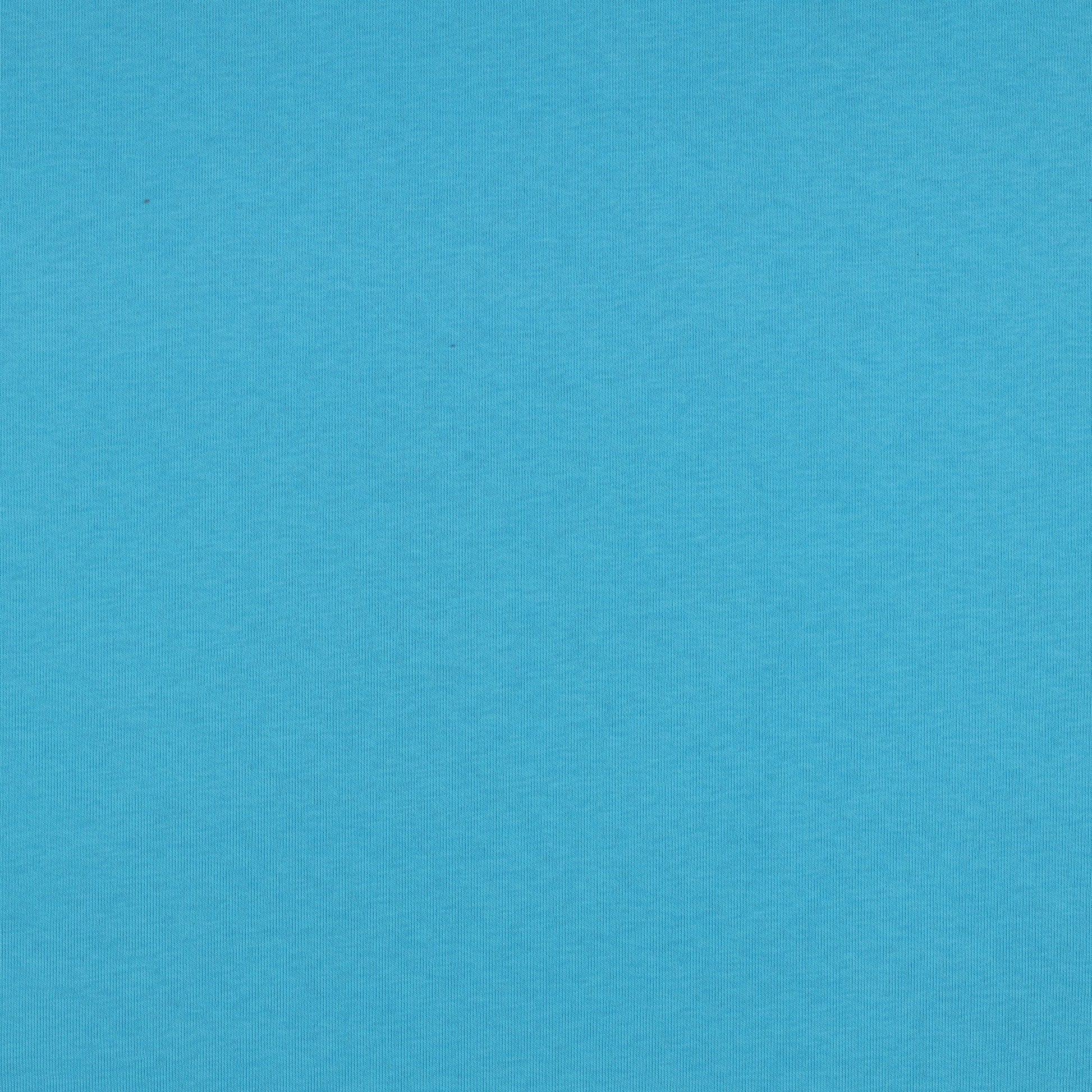Kokvilnas siltināta trikotāža - tirkīzzila 285 g/m²