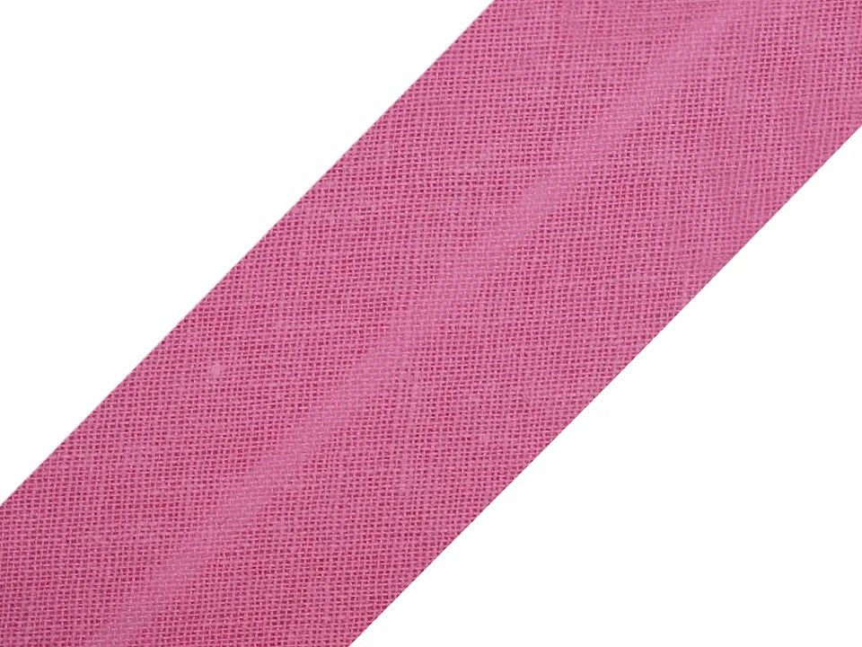 Kokvilnas slīpā diega lenta 20 mm - rozā ogu tonis