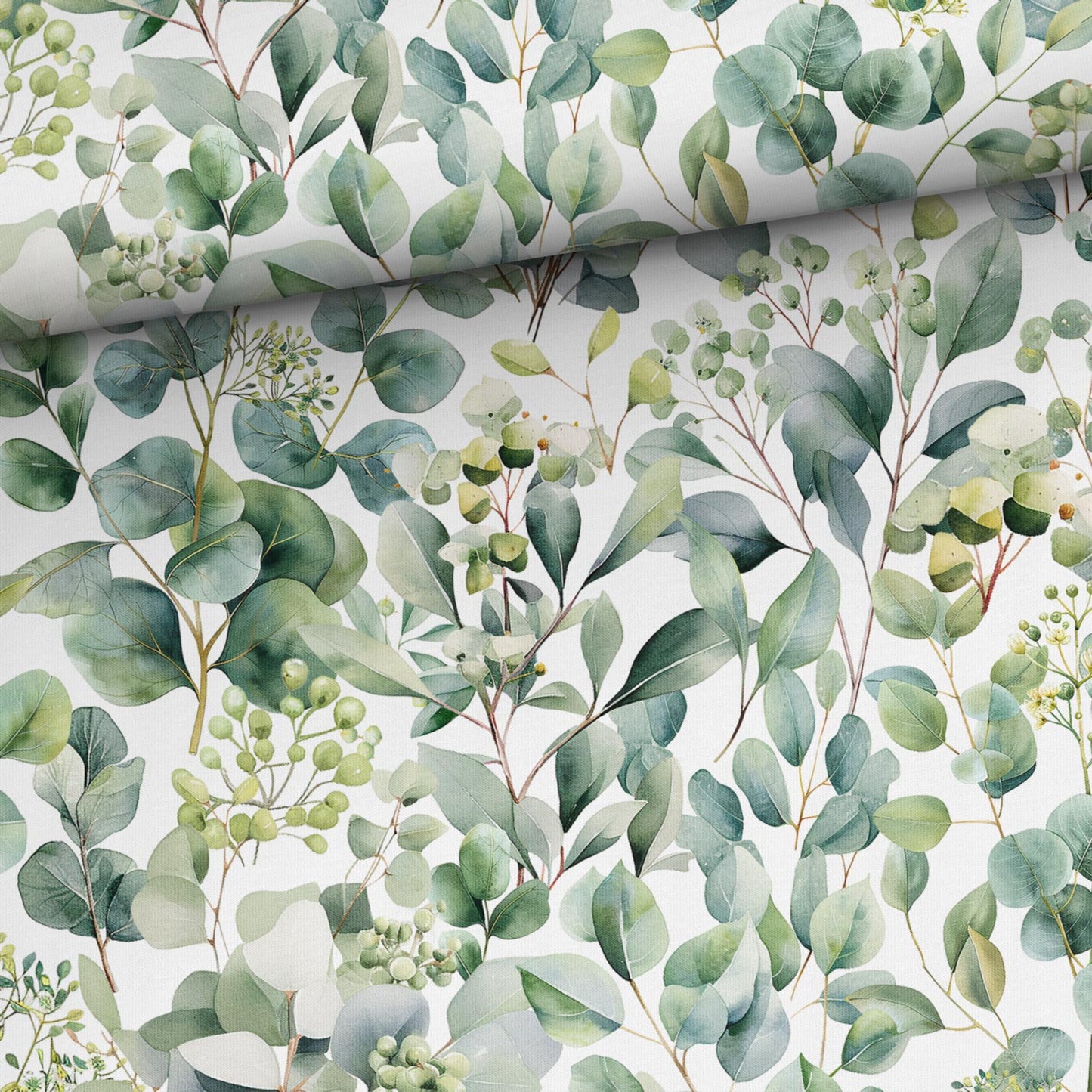 Kokvilnas trikotāža - eikalipti 200 g/m²