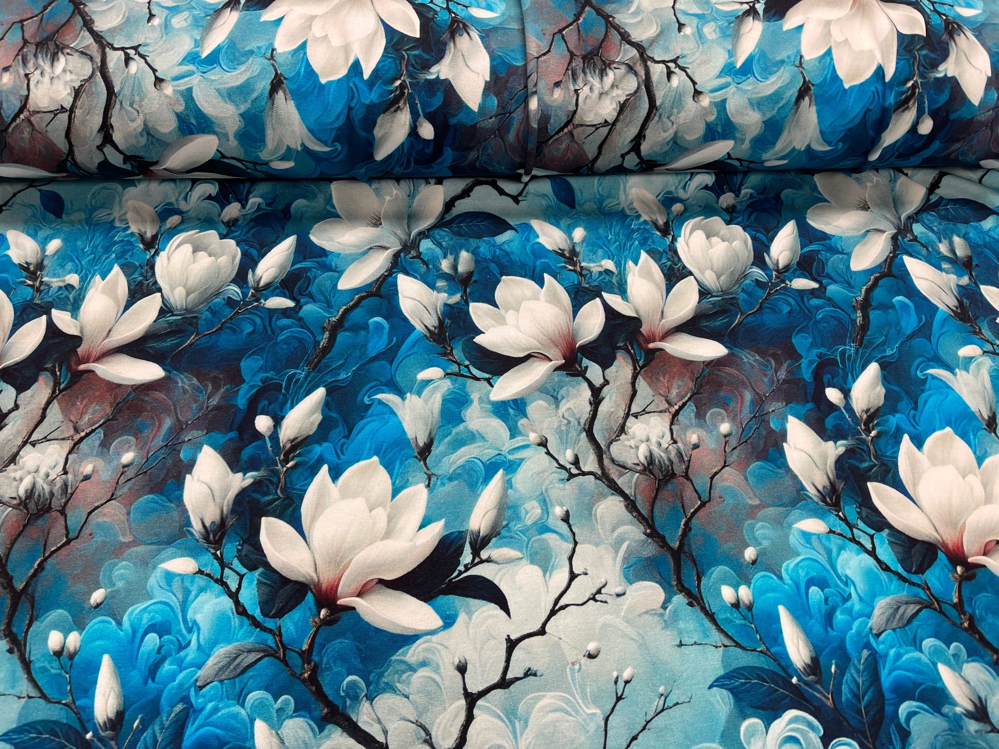 Kokvilnas trikotāža - magnolijas 200 g/m²