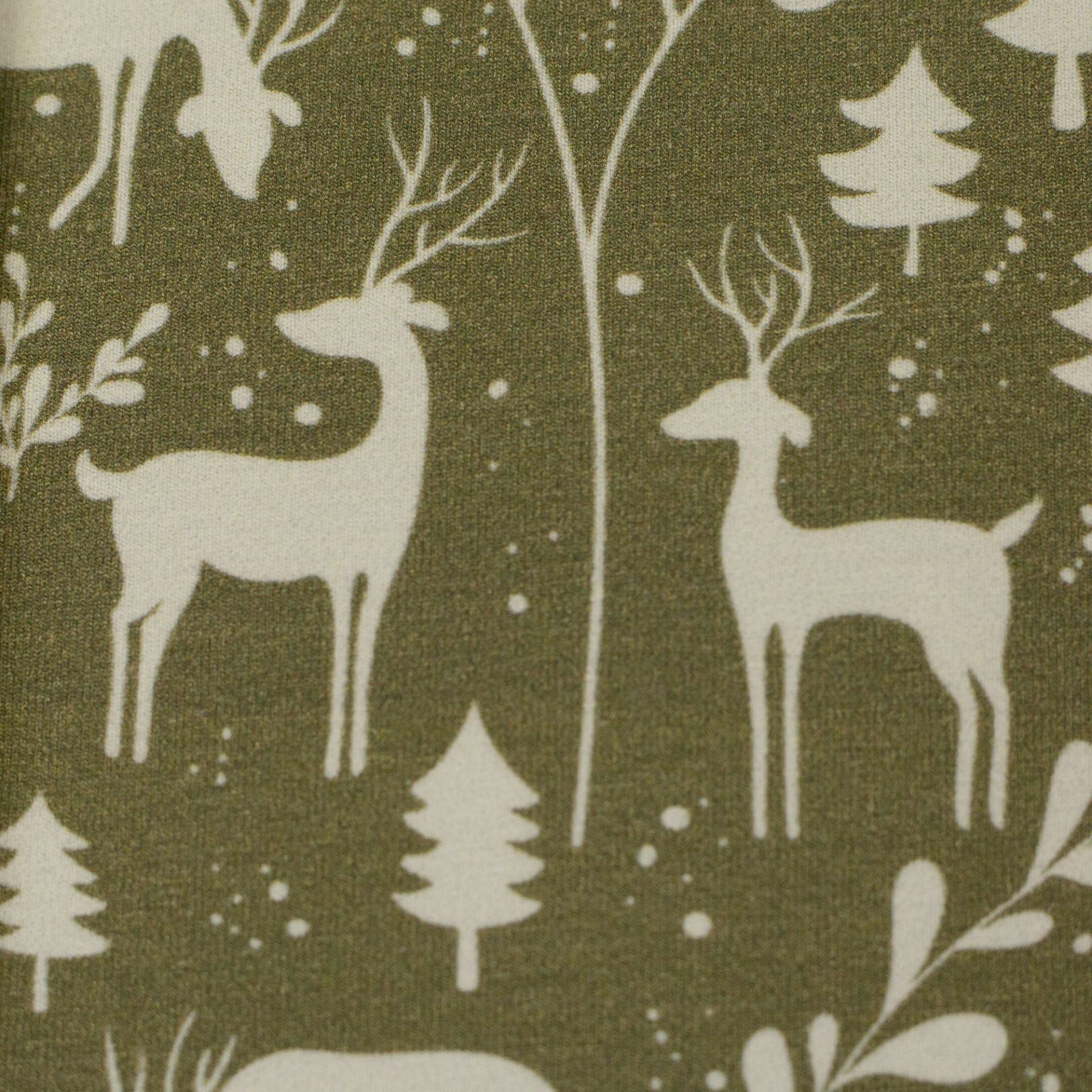 Kokvilnas trikotāža - meža motīvs 230 g/m²