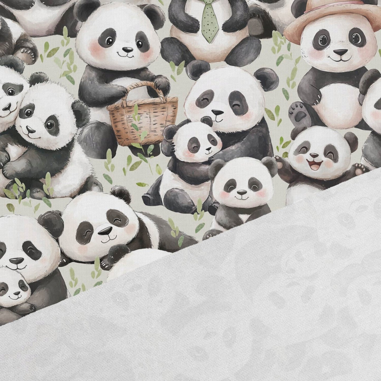 Kokvilnas trikotāža - pandas 200 g/m²