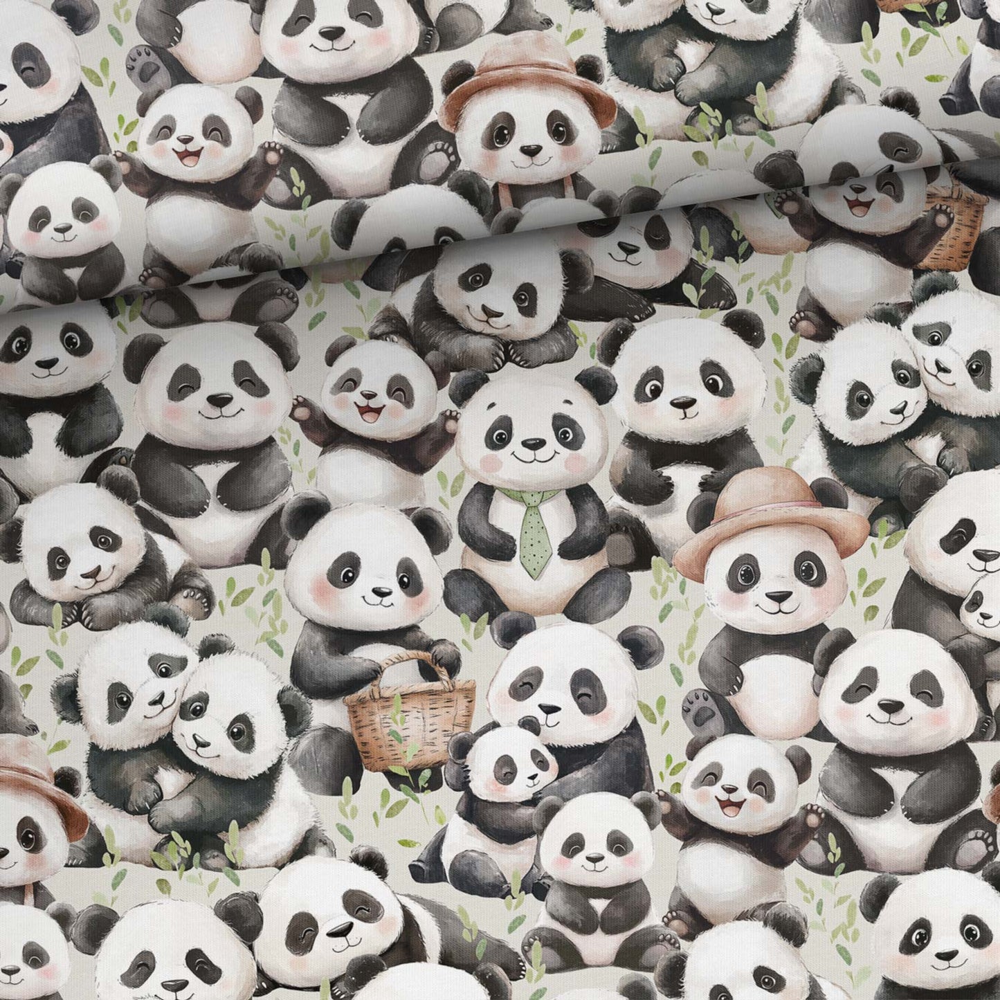 Kokvilnas trikotāža - pandas 200 g/m²