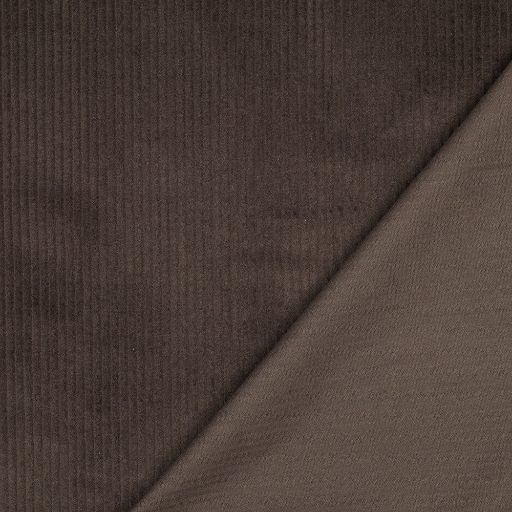 Kokvilnas velvets - šokolādes brūns 280 g/m²