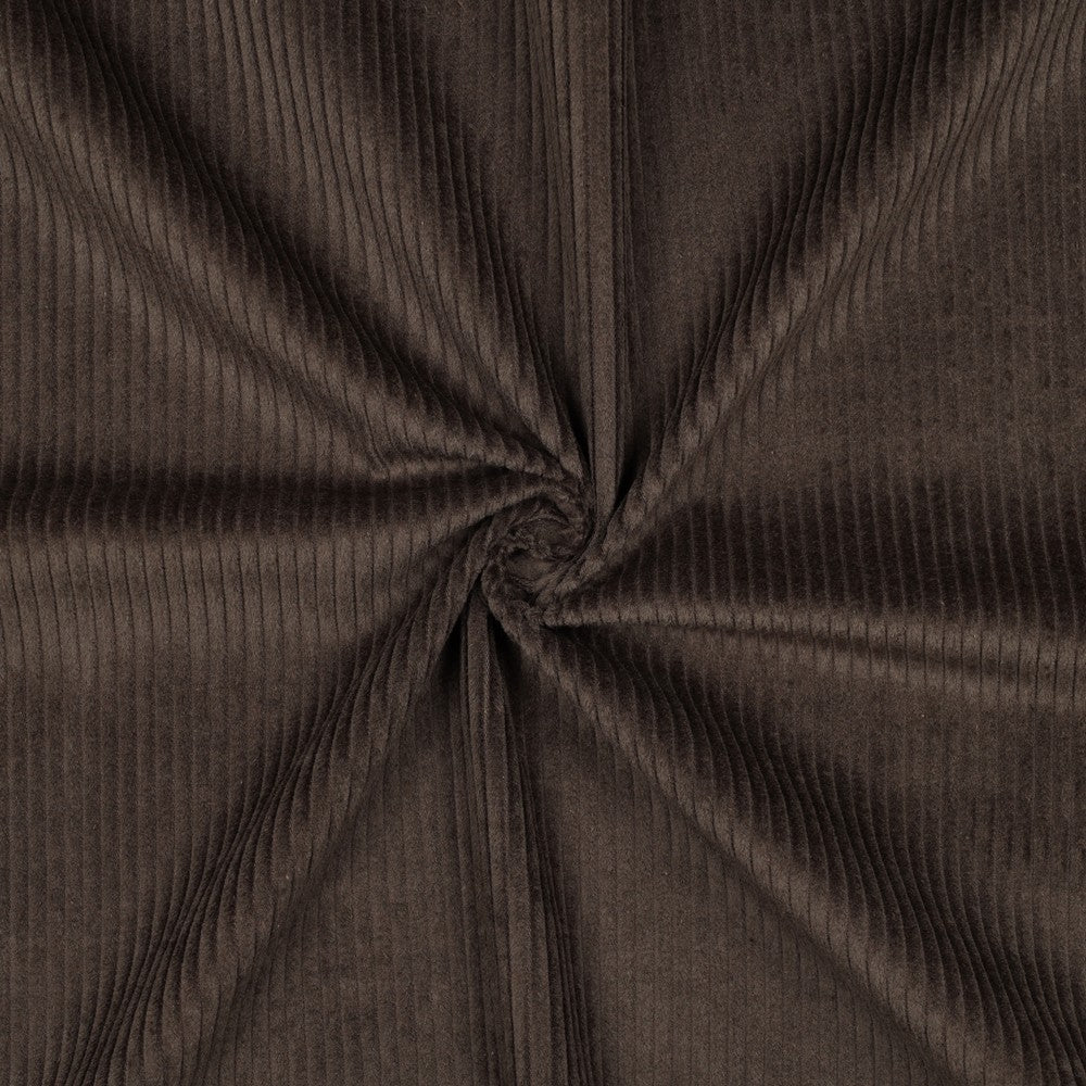 Kokvilnas velvets - šokolādes brūns 280 g/m²