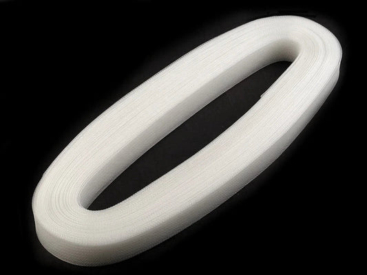 Krinolīna lente | 2,5 cm | 40 m | stingra, caurspīdīga