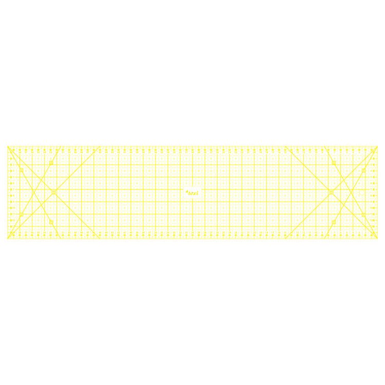 Lineāls ar atzīmēm 150x600 mm| dzeltens