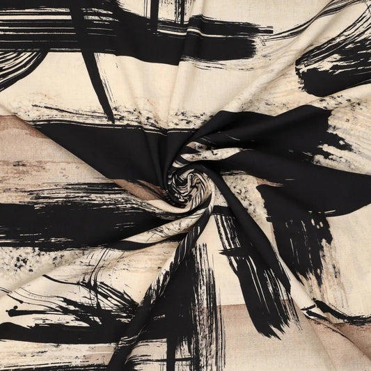 Lins ar viskozi - melni otras triepieni 120 g/m²