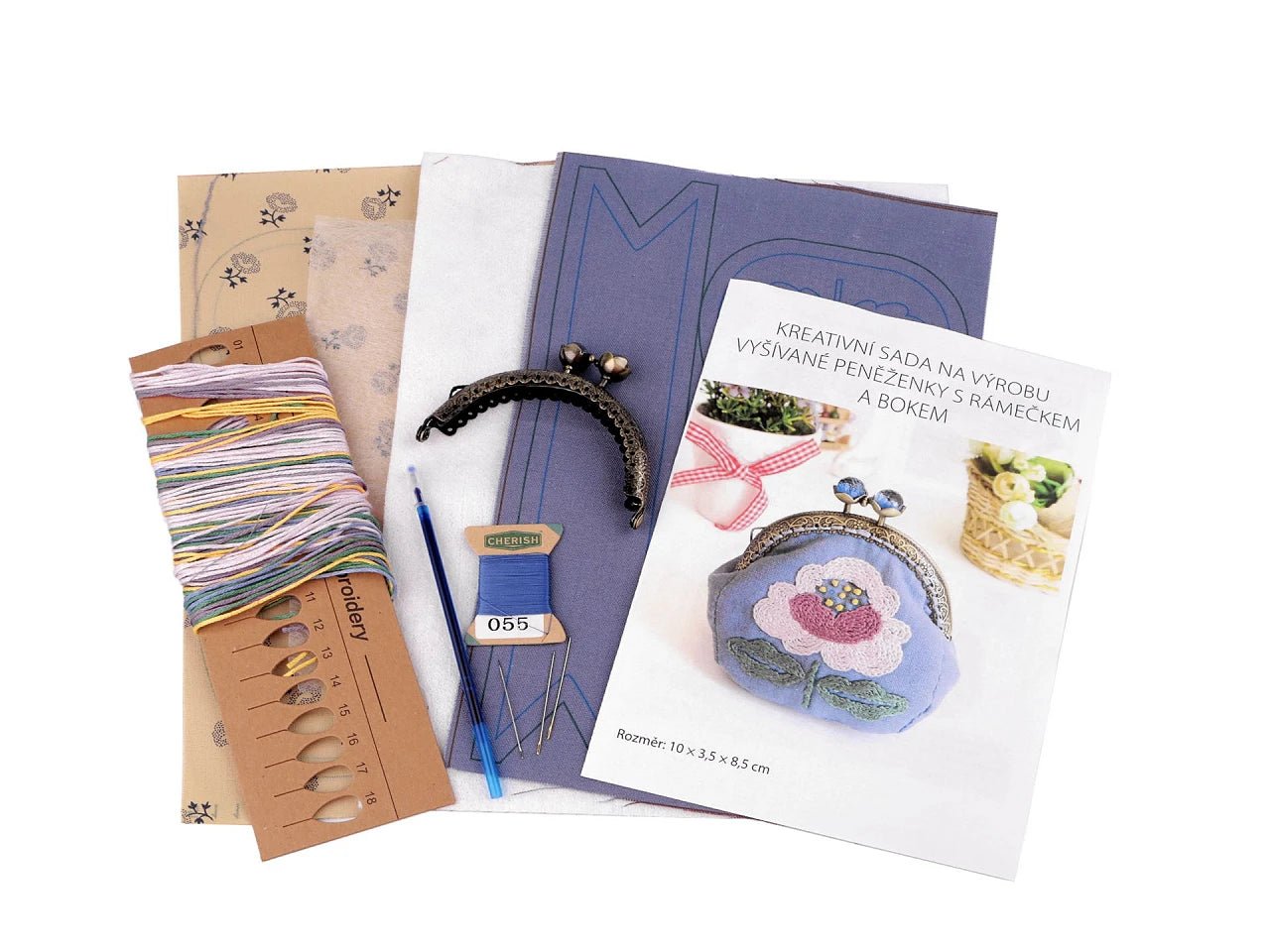 Maka izšūšanas komplekts ar metāla rāmīti | zils