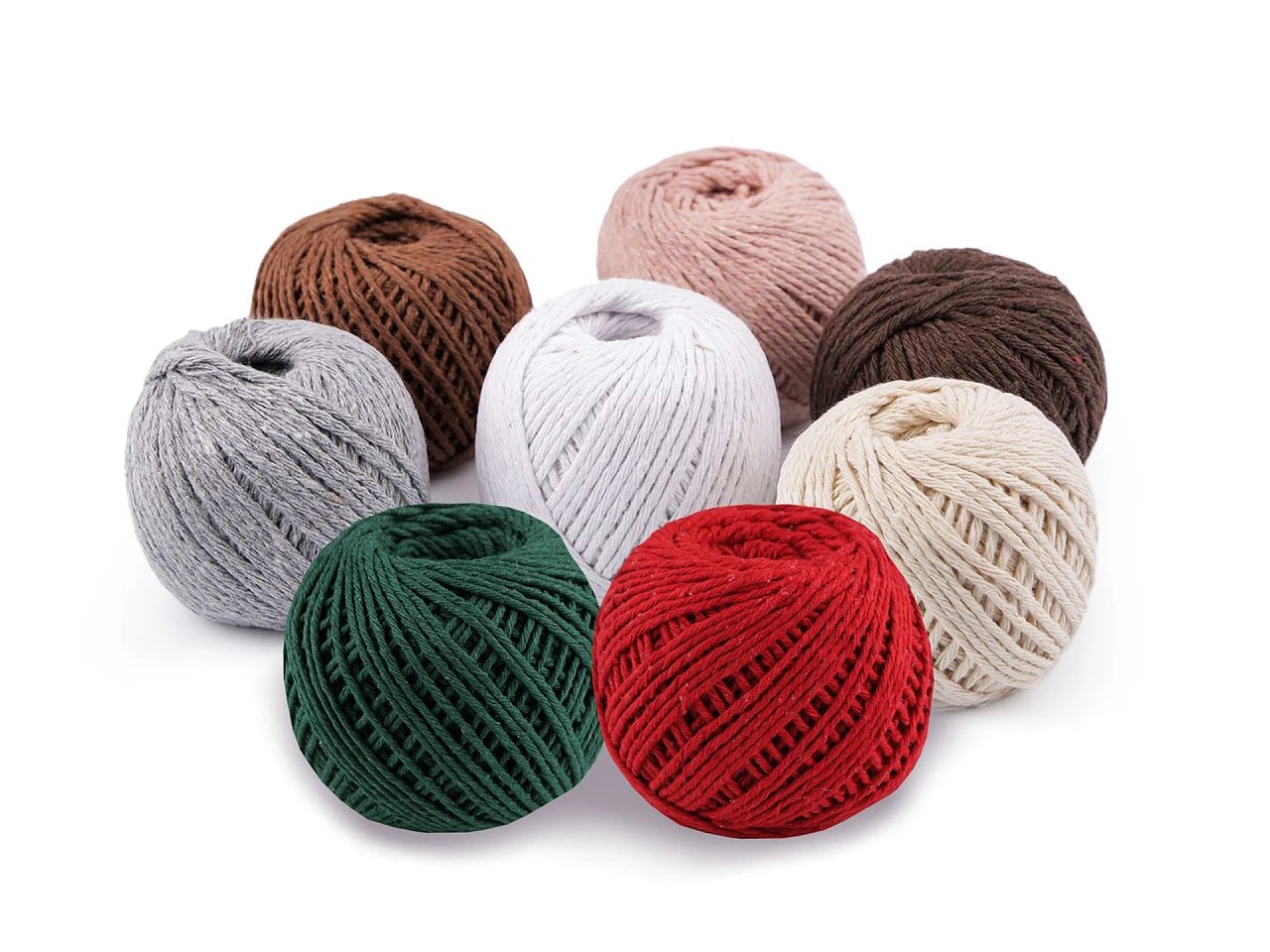 Attēls ar Makramē aukla kokvilnas Ø2 50 m| dažādu toņu – pieejams Šarlotes audumi