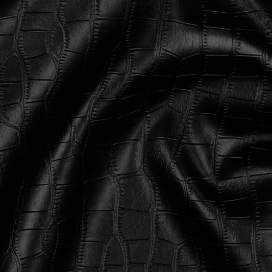 Mākslīgā āda - melna strukturēta 340 g/m²