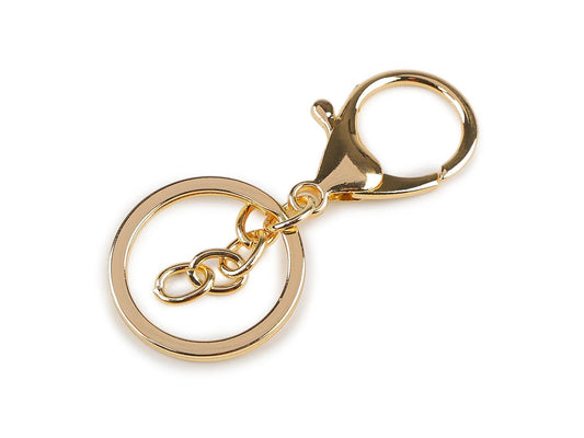 Metāla atslēgu piekariņš klipsis|24 x 35 mm| zelta vai sudraba